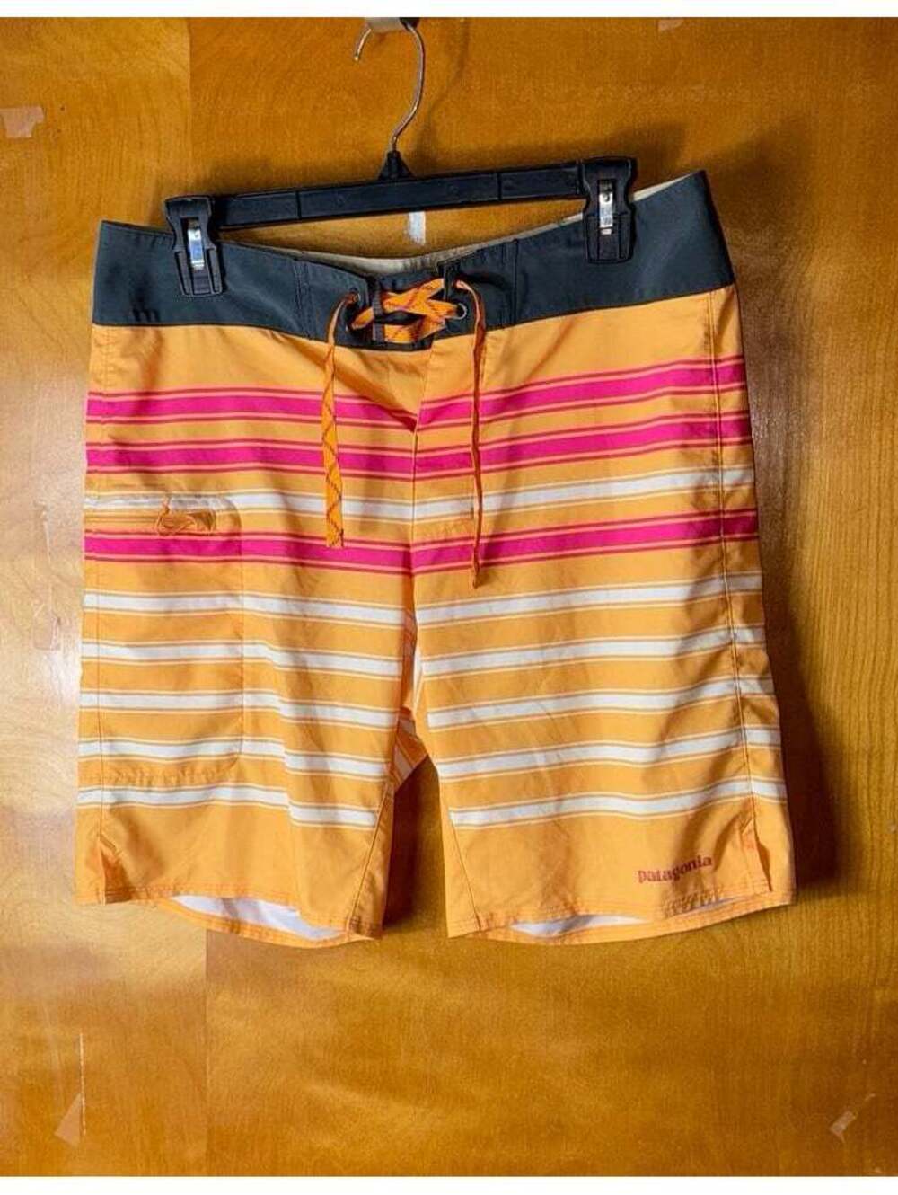 Patagonia Swim Trunks Mens Size 30 XS Orange Pink Blue